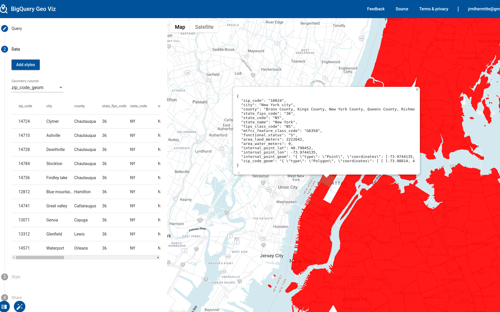 BigQuery UI